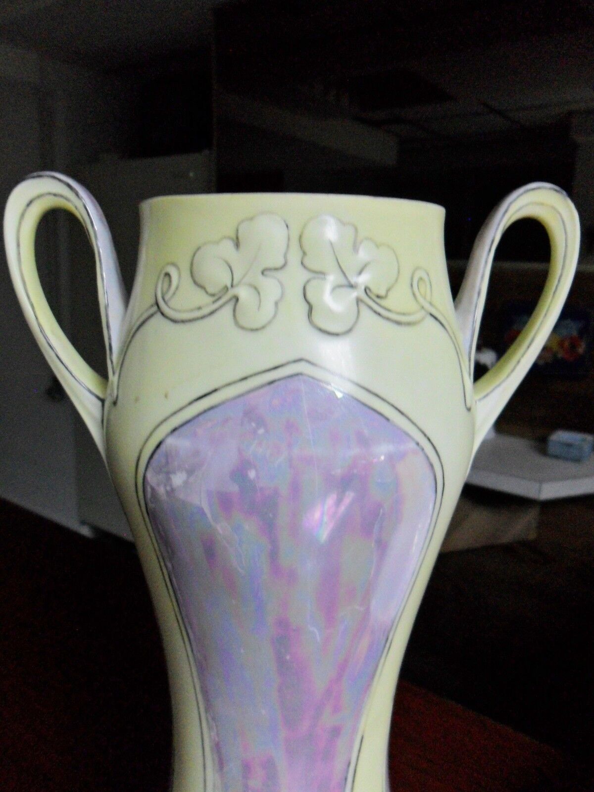 William Guerin, VASE Limoges France Hand Painted lusterware 1890s/1900s[a3]