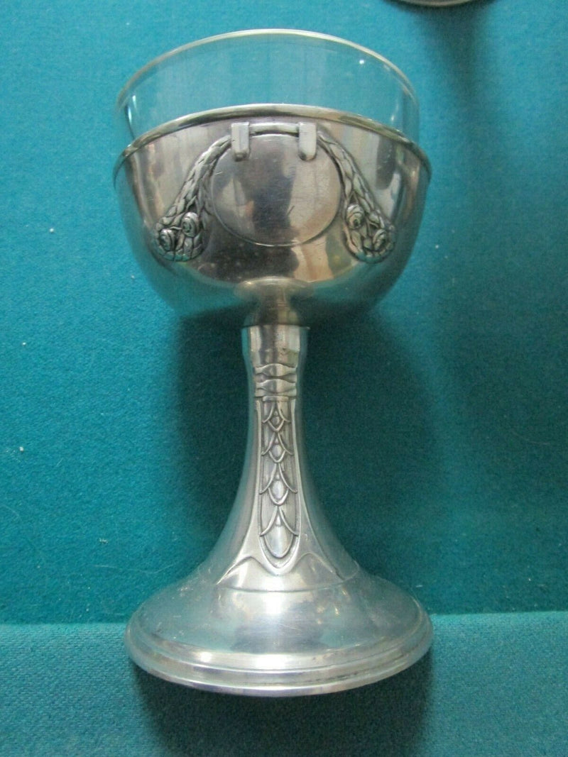 KAYSERZINN PEWTER BOAR HORSE STAG TANKARD AND CUPS - TRAY-CUPS W/ INSERT PICK1