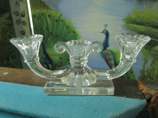 Heisey Regency Candle Holder 2 Lights 3 1/2 X 9"