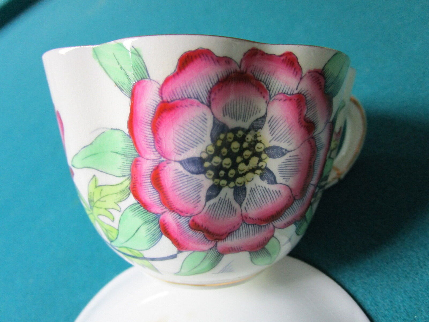 1940s  Vintage teacup  saucer Bone China Taylor Kent Longton England  ORIG [81A]