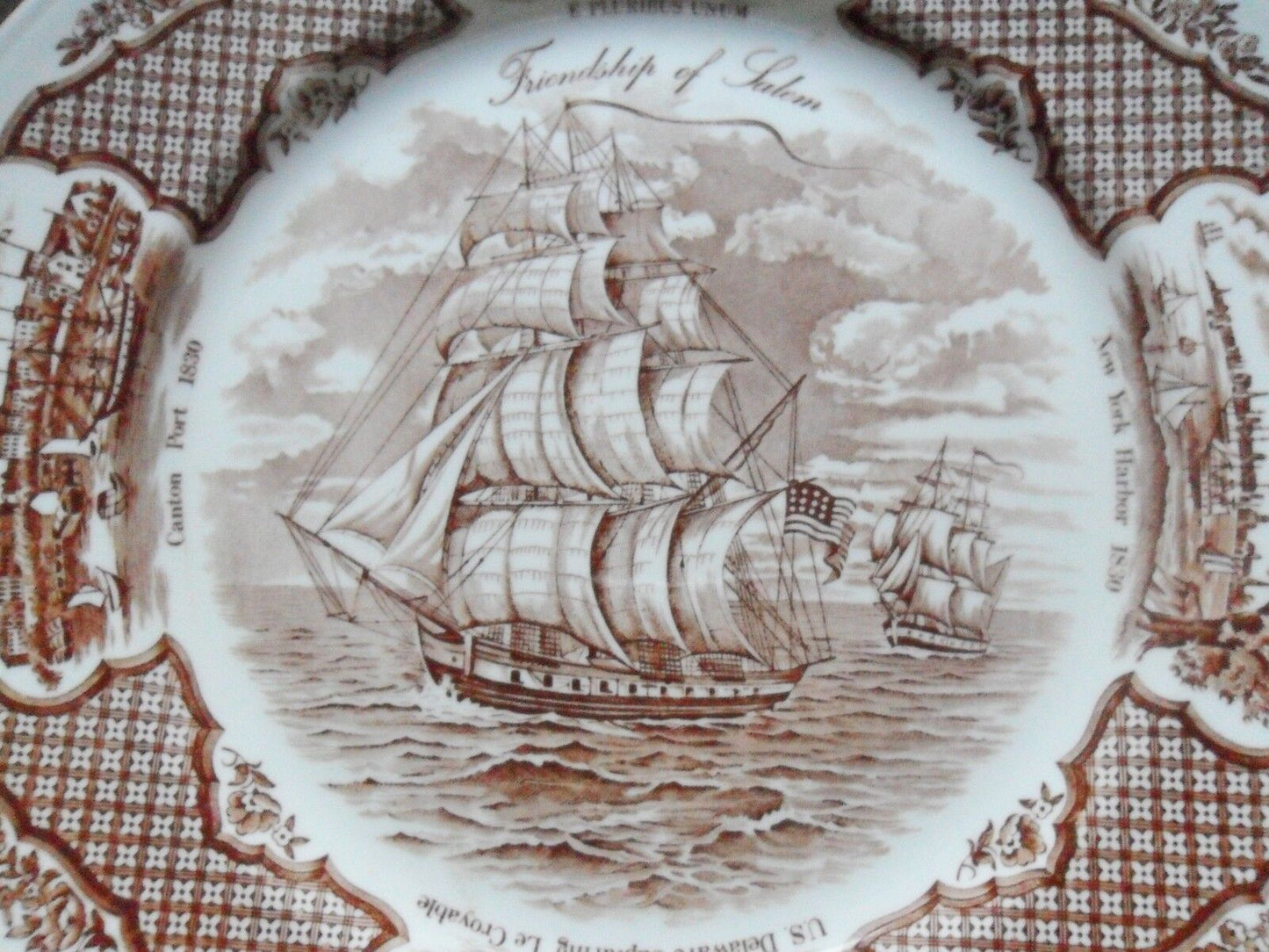 Alfred Meakin Staffordsire England "Fair Winds" 8 dinner plates, ORIGINAL