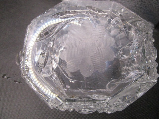 American Brilliant Creamer Crystal Cut Flowers