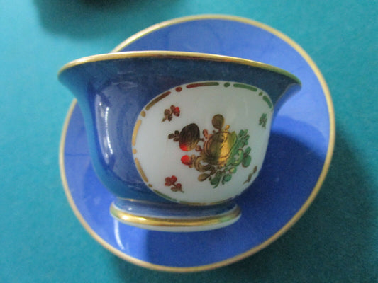 Nymphenburg COFFEE CUP AND SAUCER BLUE ORIG [83c]