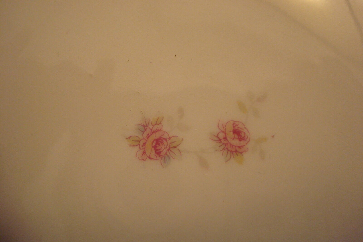 1900s France Limoges 6 bread plates MOLDED BORDERS, GOLD PINK FLOWERS GARLANDS