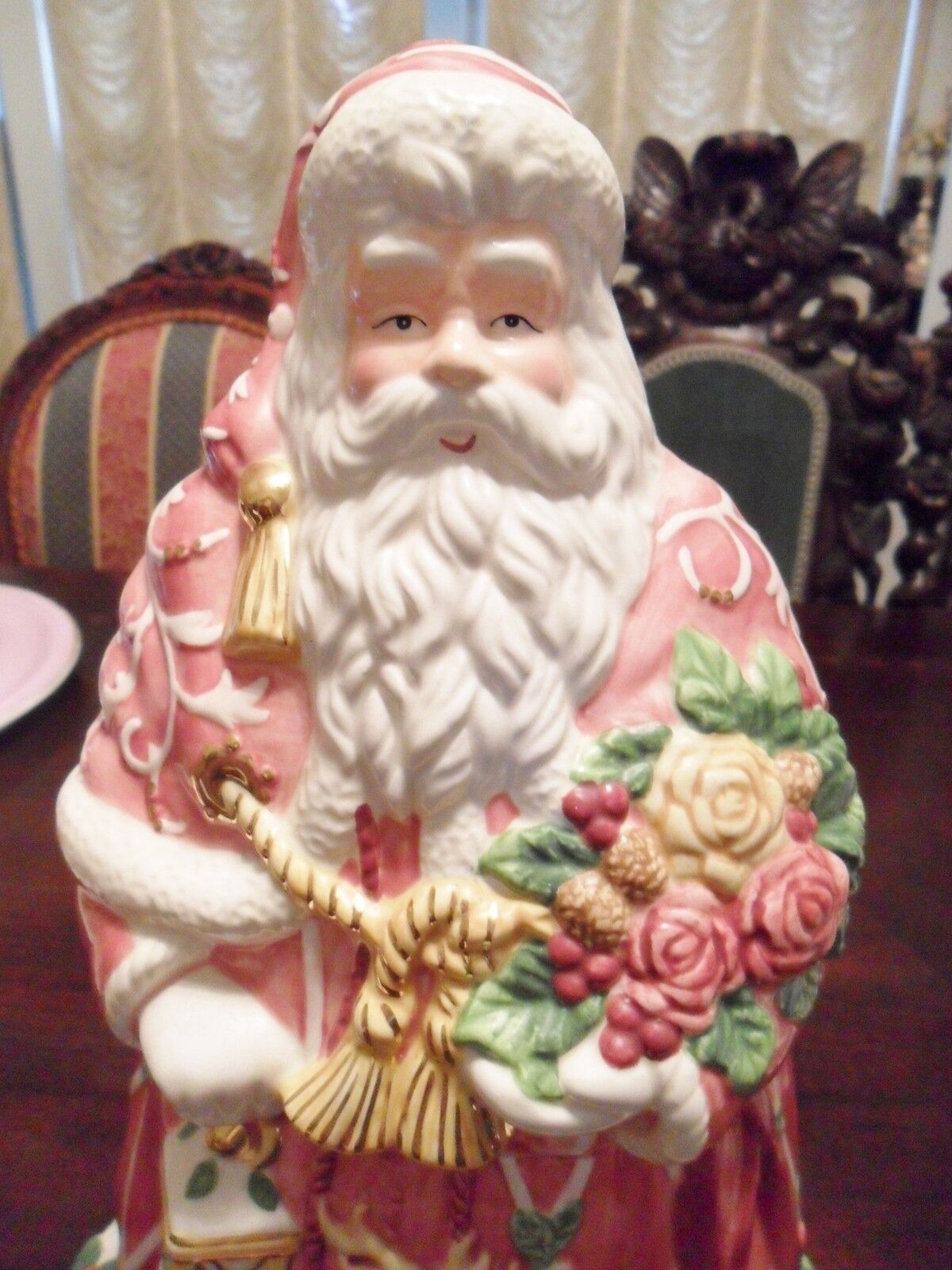 2001 Royal Albert "Seasons of Colour Santa Cookie Jar" 14" tall[a5]