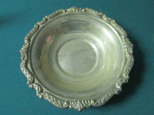 Antique Silverplate Bonbon Dish 1 1/2 X 7 1/2"