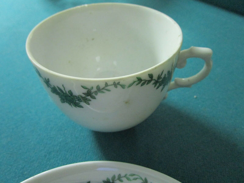 Fustenberg Germany Green Floral Swag Set Coffee Pot- Cups- Saucers- [84C]