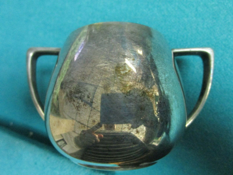 SILVERPLATE ROGERS CREAMER AND SUGAR 2 1/2" [met4-2]