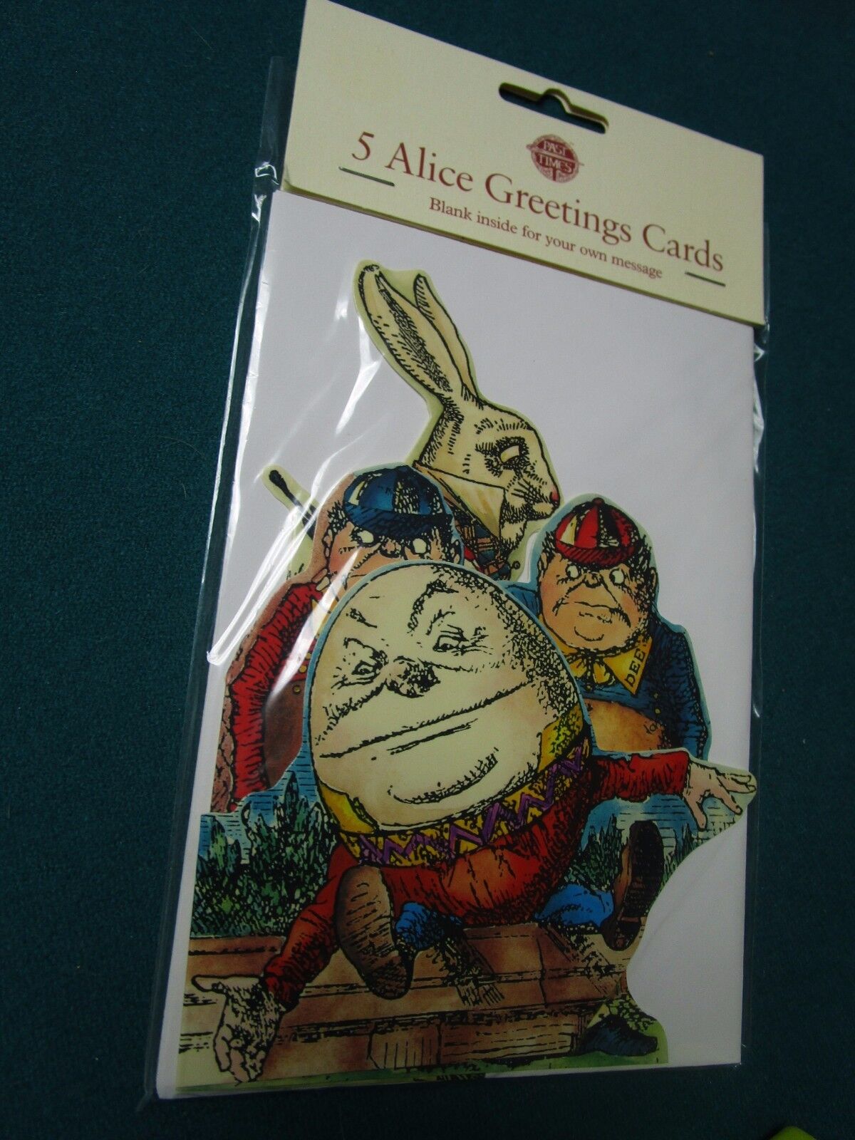 ALICE IN WONDERLAND 5 DIE CUT GREETING CARDS IN PACKAGE NEW