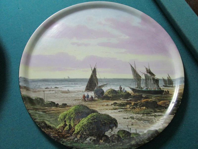 ANTIQUE SARREGUEMINES FRANCE PLATTER WALL PLAQUE 13 1/2"