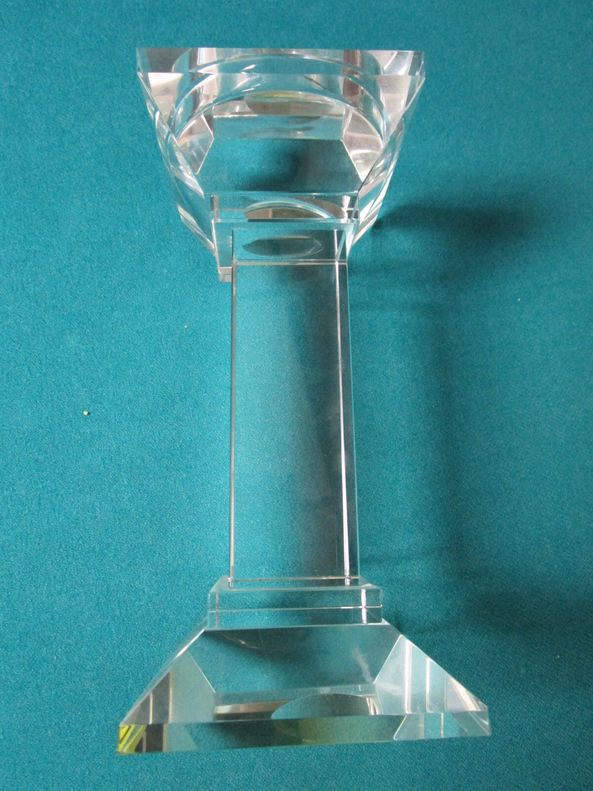 TOWER CRYSTAL CANDLE HOLDER FOR PILLAR CANDLE 8 X 3 1/2" [GL8]