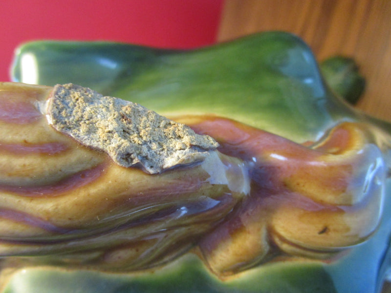 CHINESE TERRACOTA CERAMIC GLOSSY HORSE SCULPTURE FIGURINE DECORATED 14X18 X 10