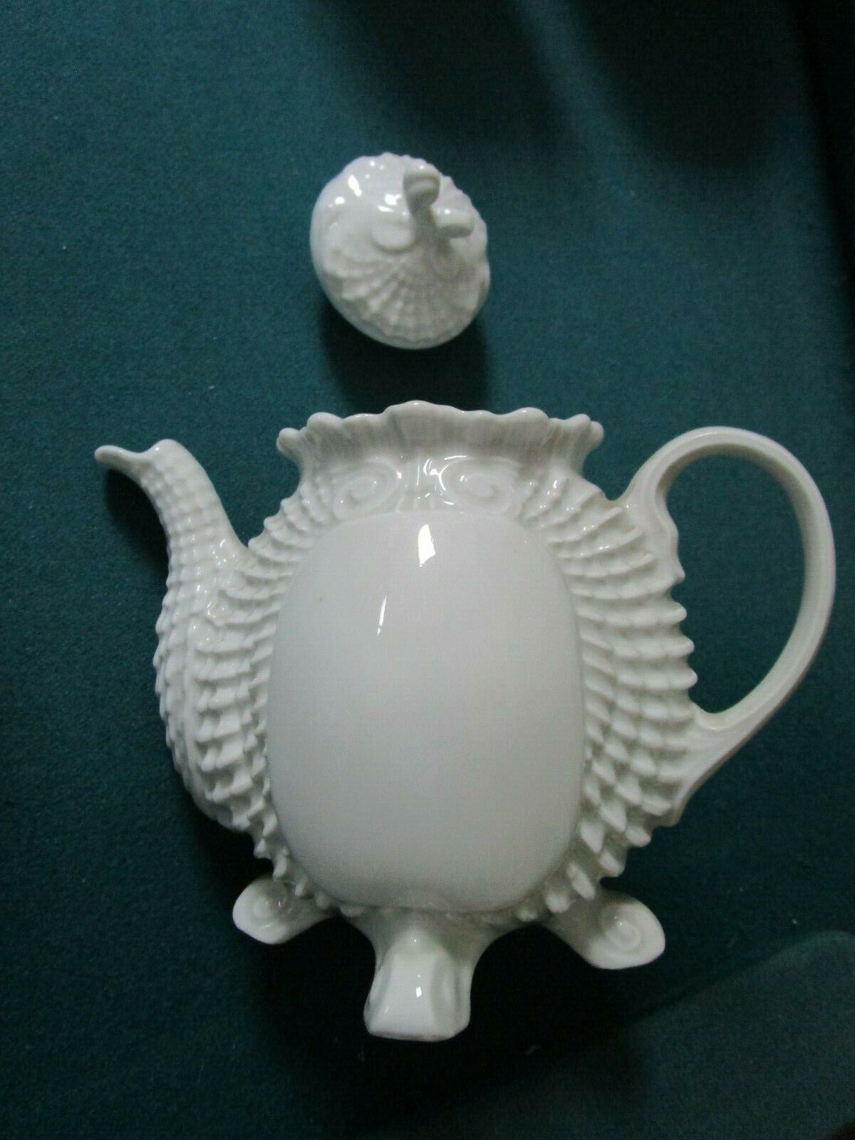 VICTORIA AUSTRIA BOHEMIAN PRE1918 3 PCS TEA SET TEAPOT CREAMER SUGAR WHITE GLOSS