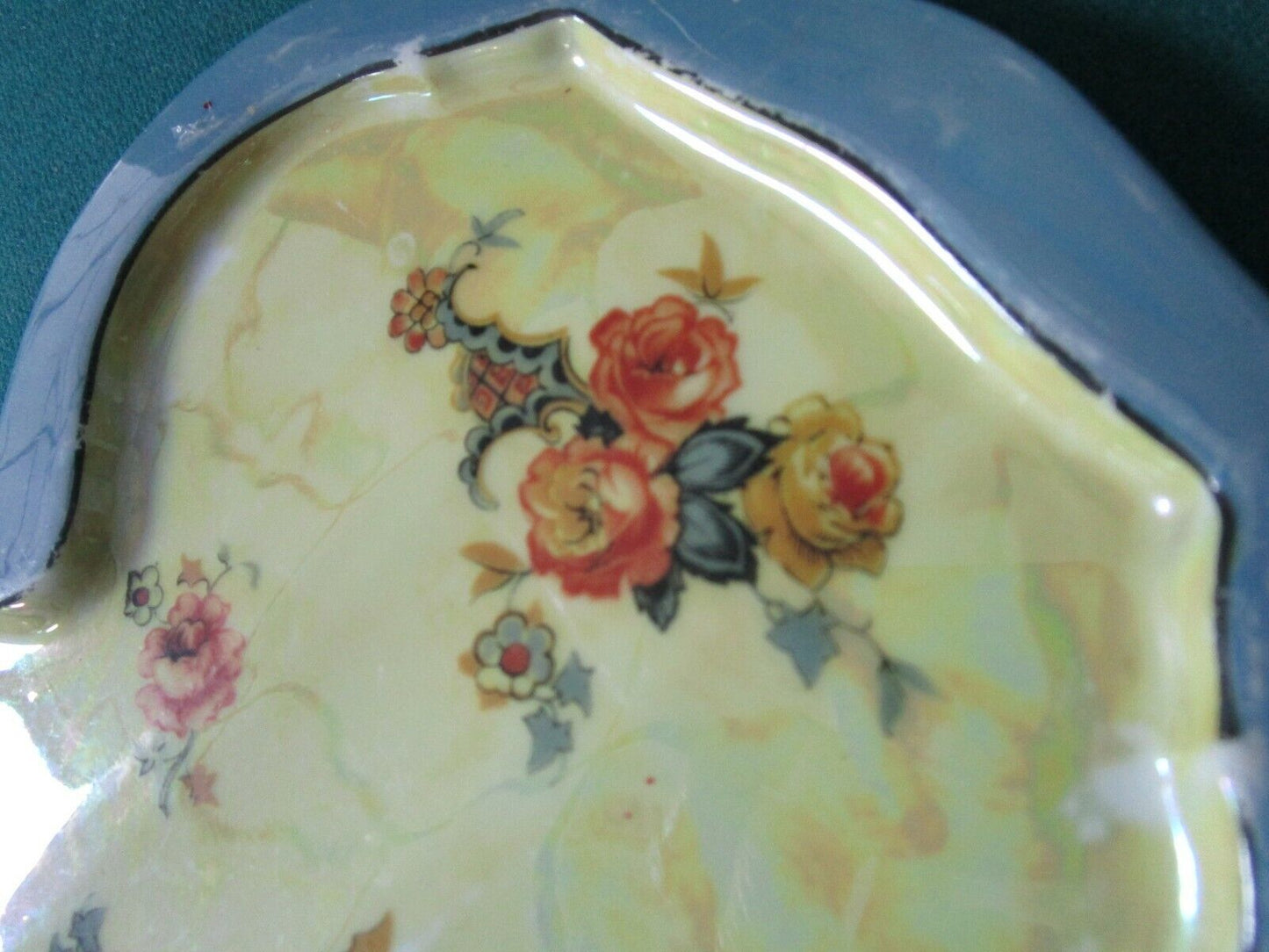 ANTIQUE BEYER AND BOCK GERMANY LUSTERWARE TRAY 9 X 6 1/2  [D13]