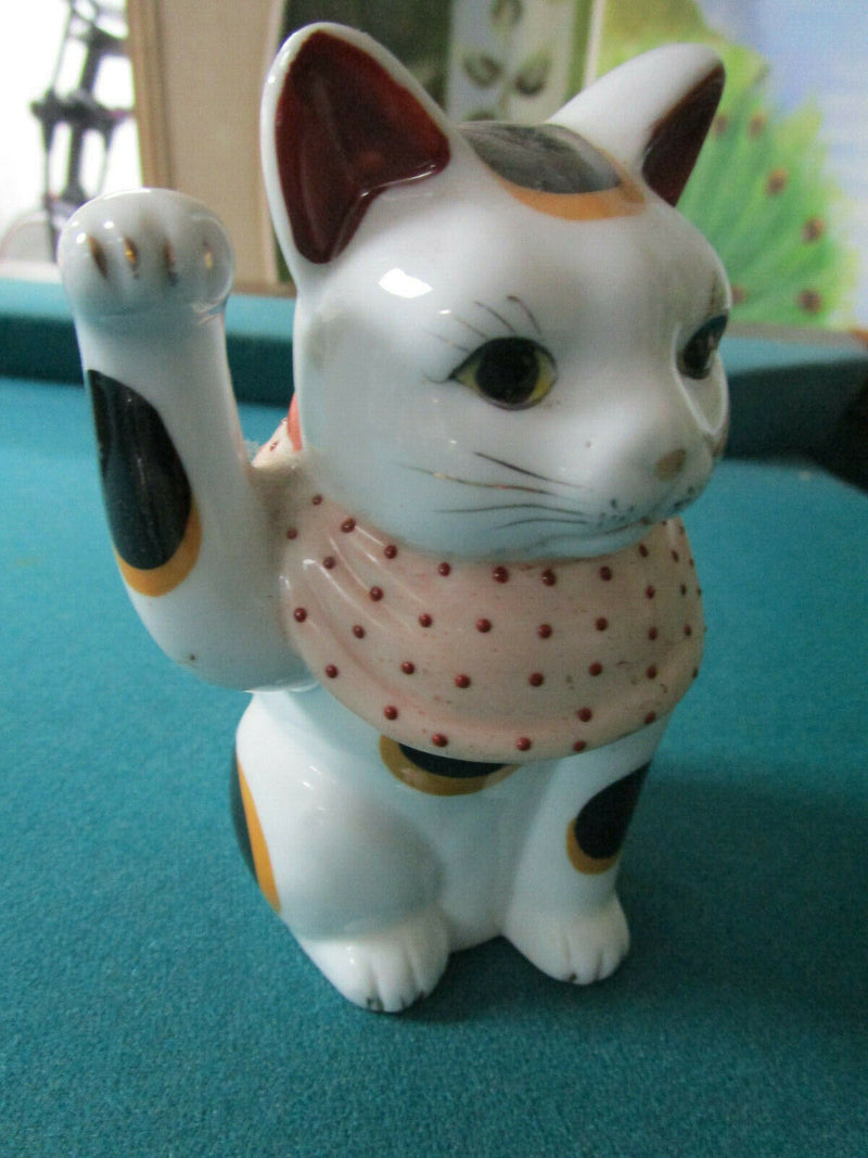 Kitty Chinese Creamer 1 Cup Teapot Koi Fish Spout 5" Lucky Kitty Fig Pick 1 40c