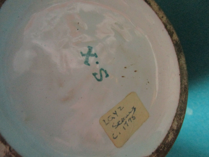 SCEAUX FRANCE FAIENCE ANTIQUE 1770s COFFEE POT WITH HANDLE STICK ORIGINAL