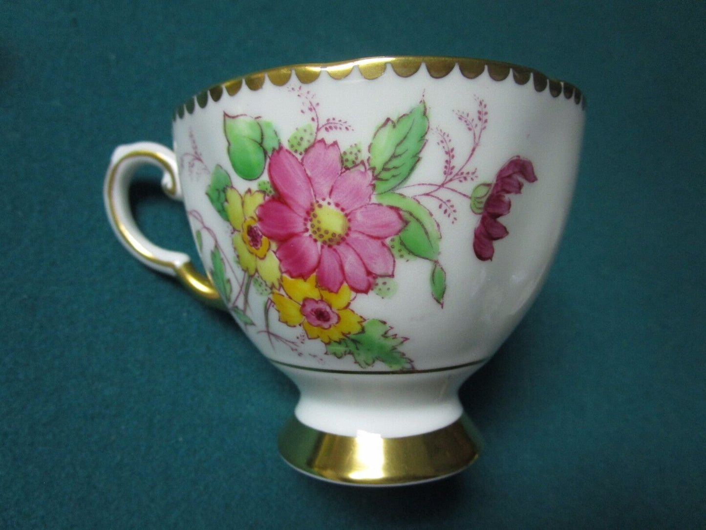 TUSCAN ENGLAND CUP AND SAUCER FLORAL MULTICOLOR  [95J]