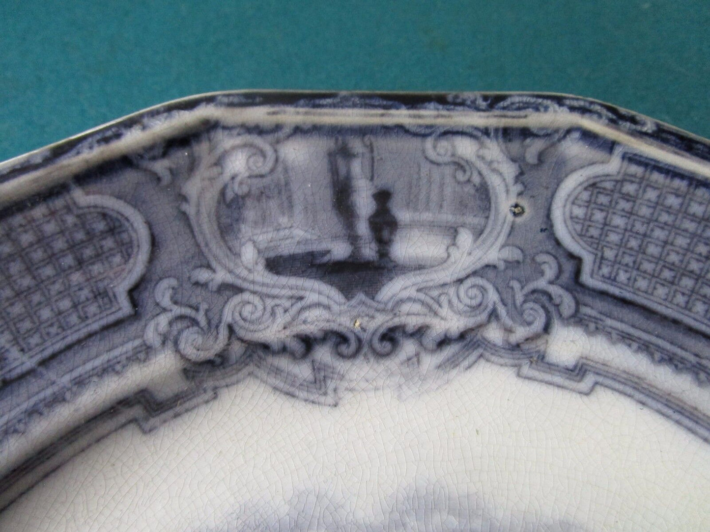 Antique A. Anthony Shaw Pomona Mulberry blue Transfer Plate [BP5]