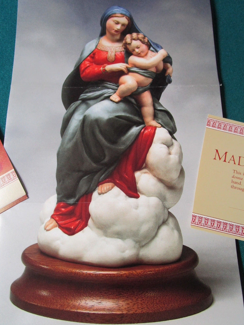 Madonna Di Foligno Sculpture Figurine Franklin Mint 9 1/2" Orig