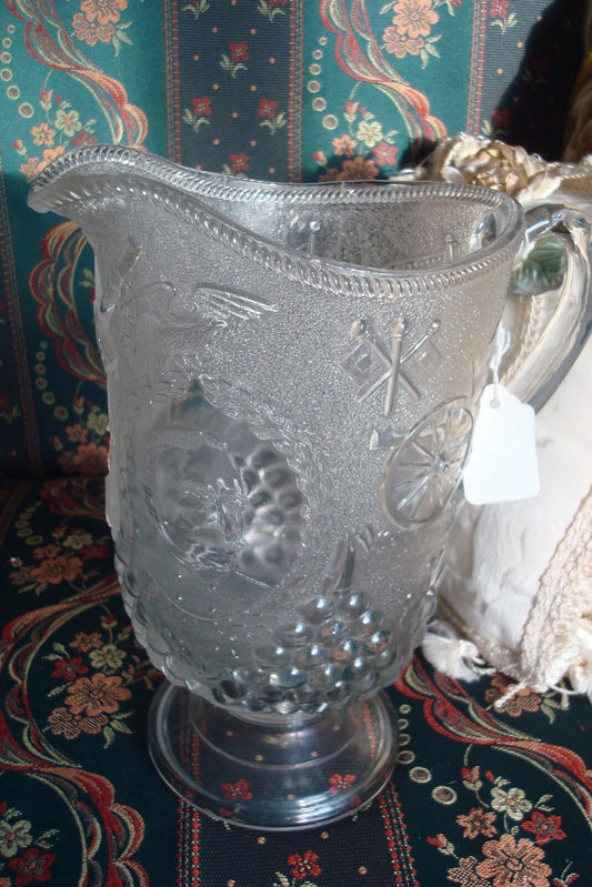 1890s Spanish American War Original Admiral Dewey Pitcher THE OLYMPIA SHIP [GL6]