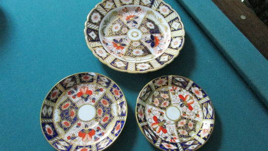 Franziska Hirsch Dresden - Royal Crown /Wild Brothers Saucers Lot 0f 3[95F]