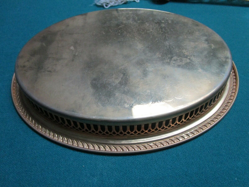 Oval Vanity Tray Copper And Wood Lace  Child Fan