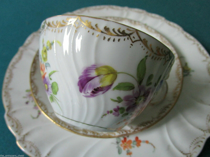Dresden Germany Coffee Cup And Saucer, Trio Floral Pick One ^^