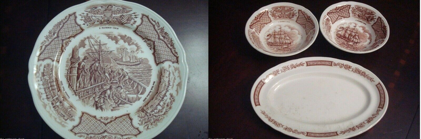 Alfred Meakin Staffordsire England "Fair Winds" 12 pcs PLATES BOWLS