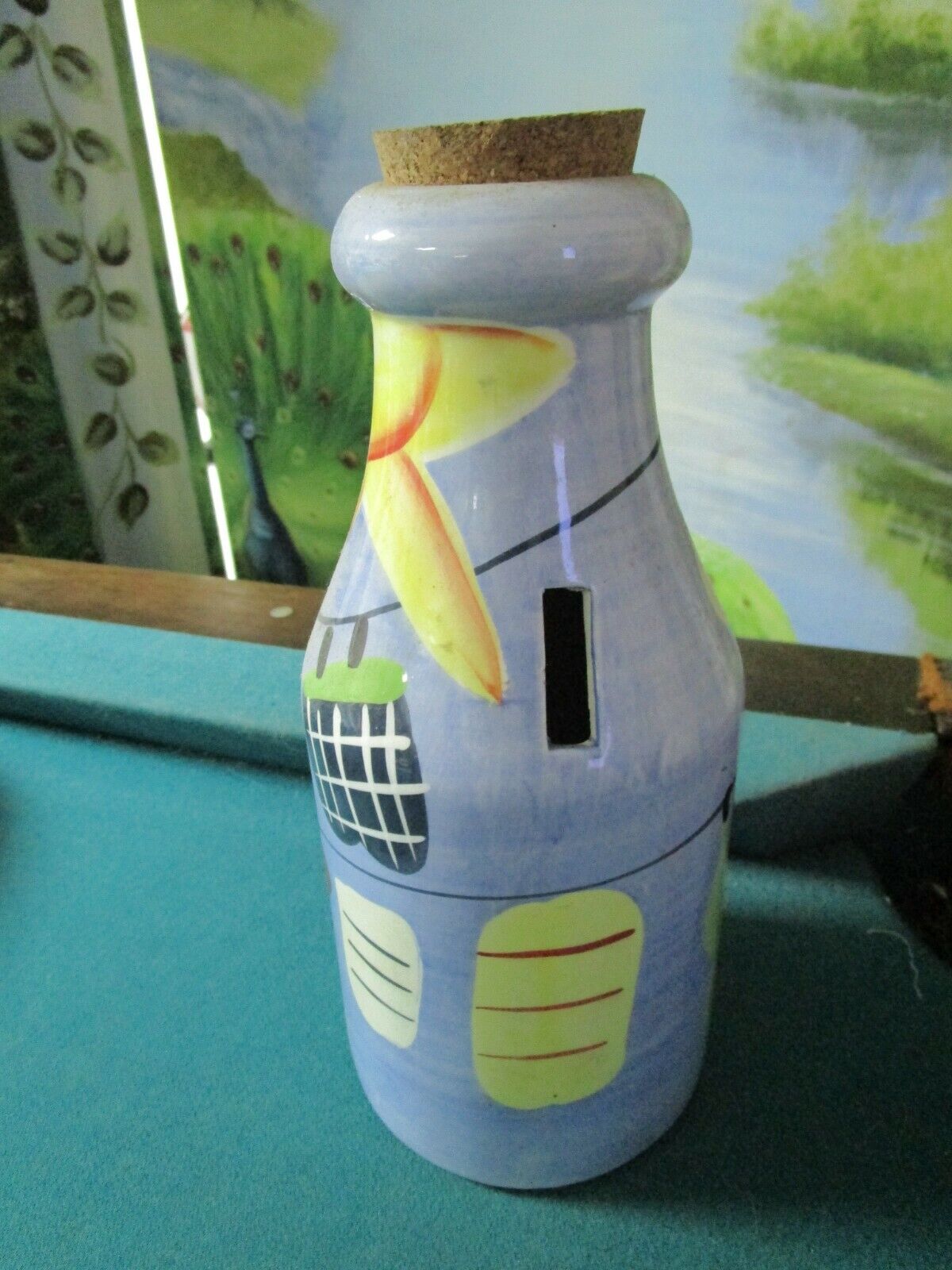 Vacation Fund Pottery MILK Bottle COIN BANK