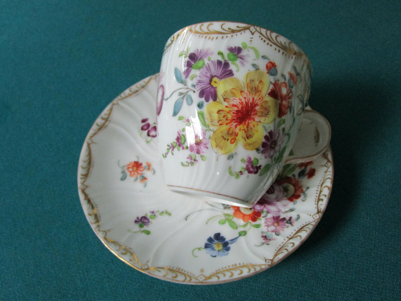 Dresden Germany Coffee Cup And Saucer, Trio Floral Pick One ^^