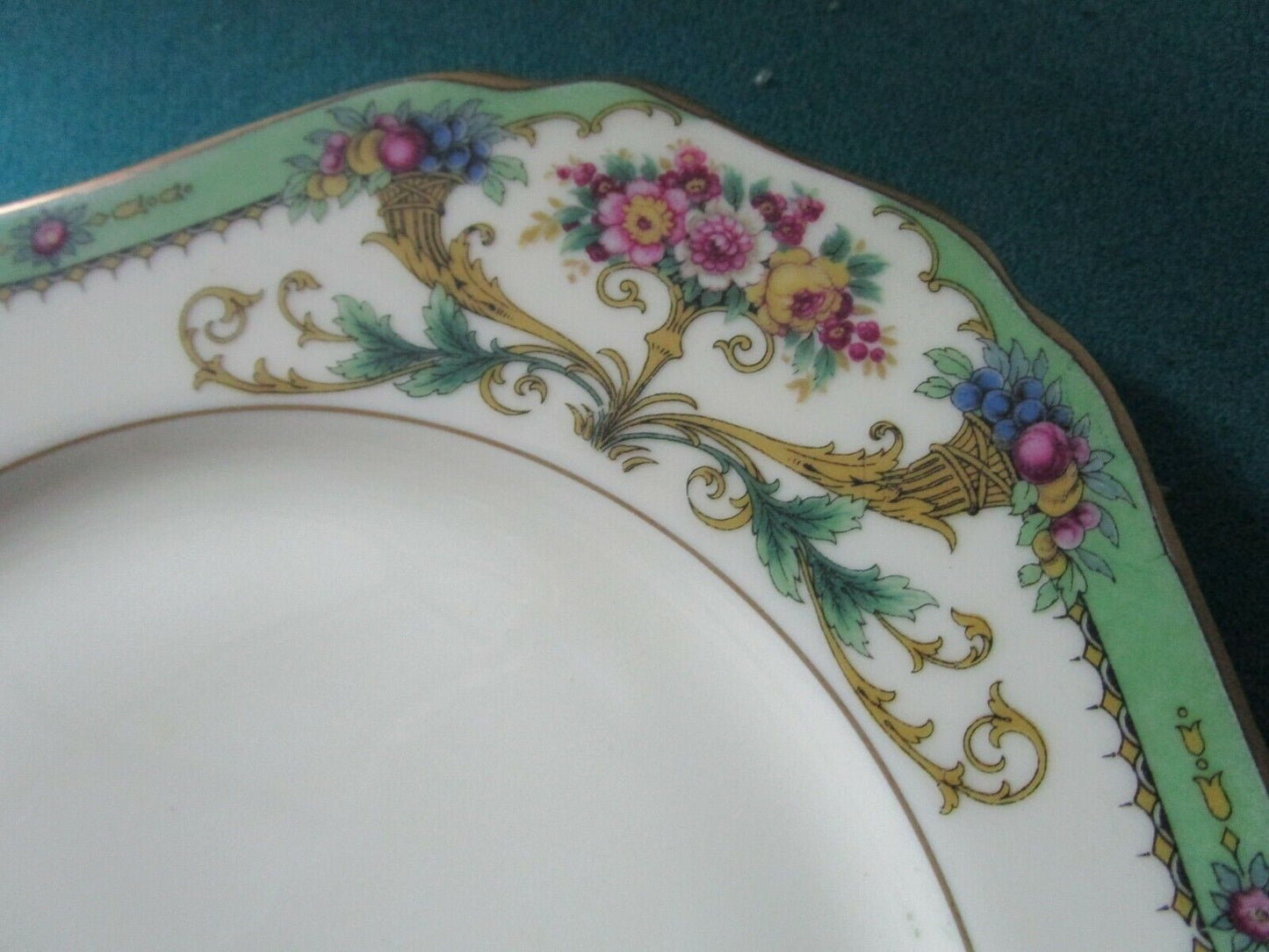 Hathaway by BLACK KNIGHT SALAD PLATES  8"  SQUARE FLORAL