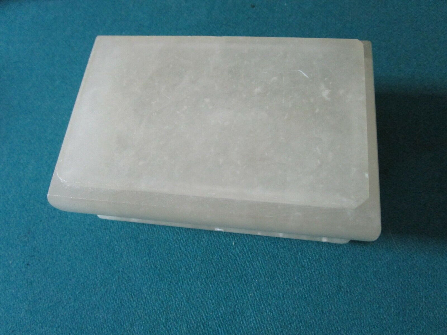 ALABASTER TRINKET JEWELRY VANITY BOX original