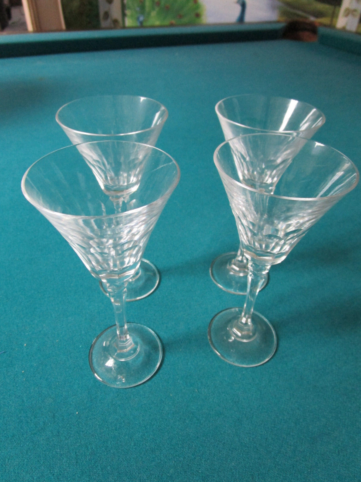 TOWLE REFLECTIONS 4 CRYSTAL CORDIAL GLASSES IN BOX 5" ORIGINAL