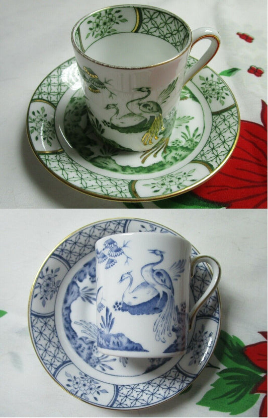 TUSCAN COFFEE CUP SAUCER PARADISE BIRDS GREEN / BLUE PICK 1 [98]