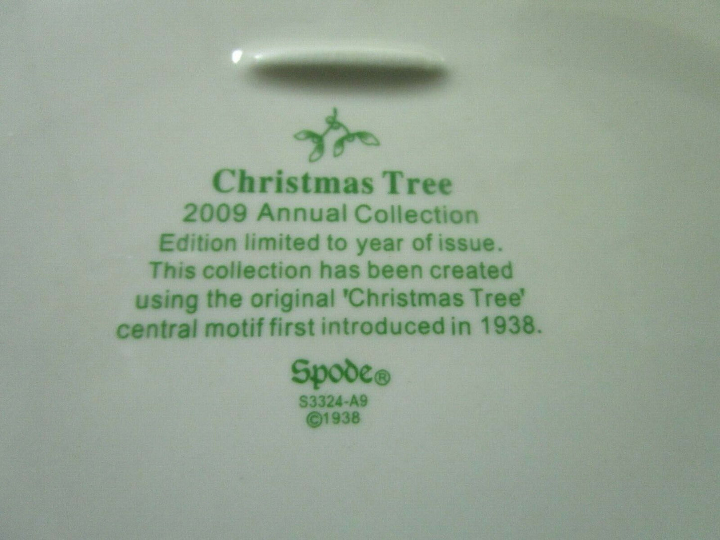 2009 Spode ANNUAL  DESSERT TRAY CHRISTMAS TREE NEW 12 X 7 1/2"