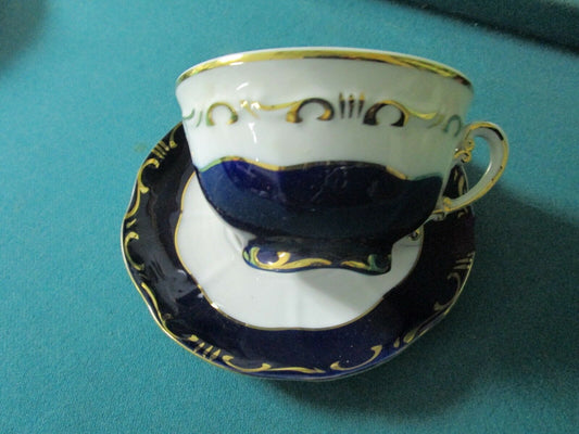 ZSOLNAY HUNGARY CUP SAUCER POMPADOUR PATTERN AS IS [85]