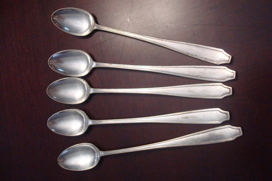 Wallingford Co. 27 Iced Tea Spoons "Bedford" 5 spoons 8" long