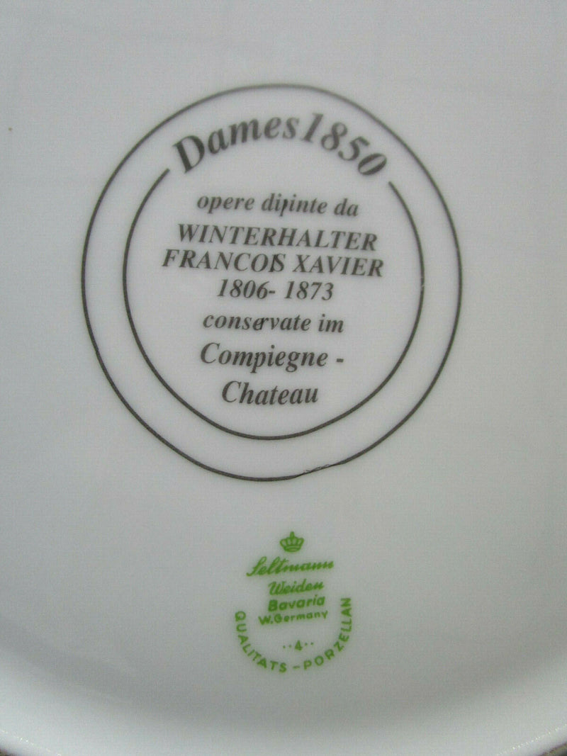 SELTMANN WEIDER BAVARIA CHINA PLATE GOLD RIM DAMES 1850 FRANCOIS XAVIER PICK 1