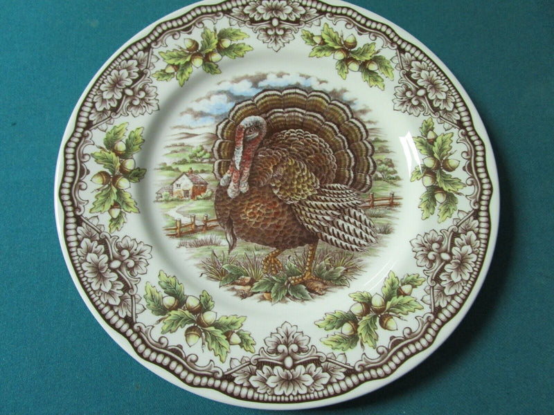 Royal Stafford Pottery Platter 11 " Turkey Thanksgiving Christmas Foxes Pick1