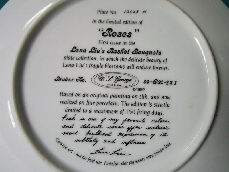 Lena Liu Collector Plates Butterflies Roses Fantasy Dahlia Pick 1