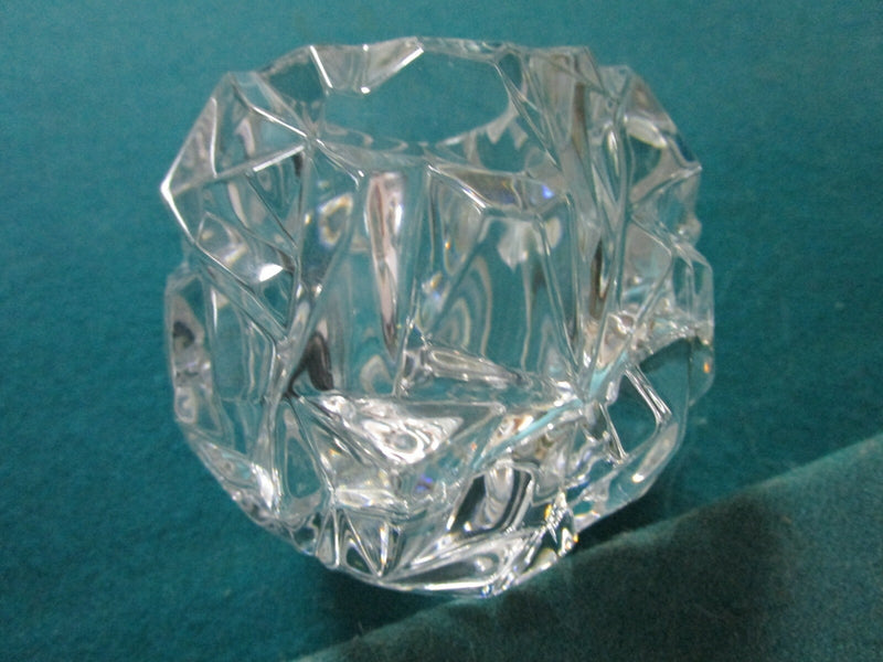 TIFFANY CRYSTAL PAPERWEIGHT CUBE DIAMOND SHAPE AND VOTIVE CANDLE HOLDER PICK 1