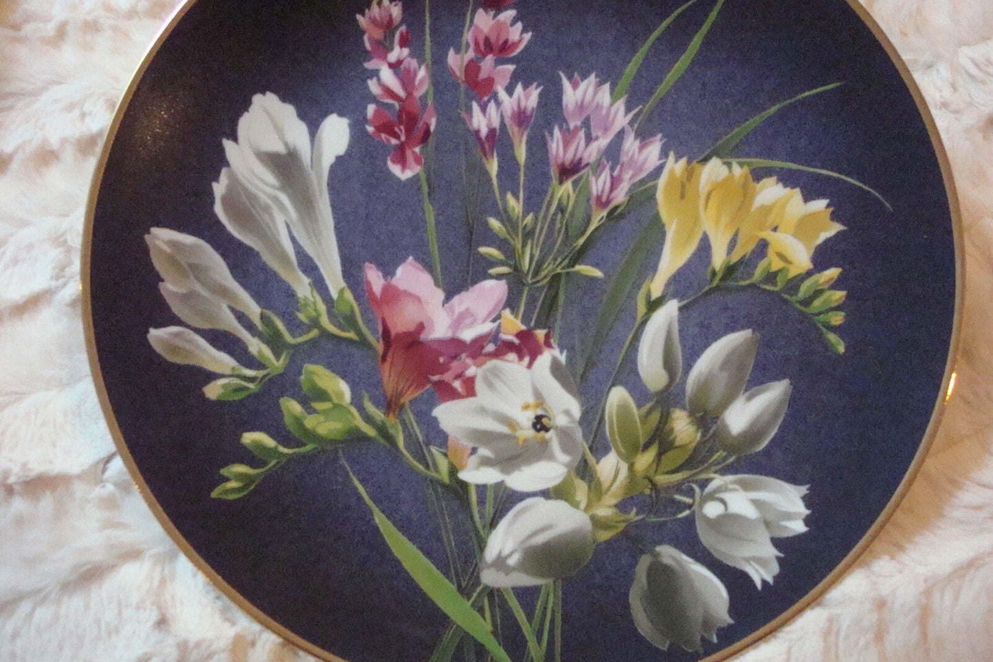 The Flowers of Count Lenart Bernadotte "Freesia" plate, Anna Perenna ORIGINAL