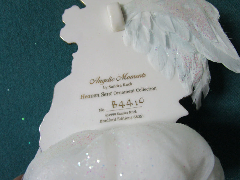 Heaven Sent Ornaments 3 Angels In Clouds By Sandra Kuck. The Bradford Editions^^