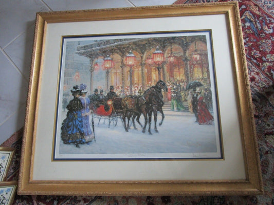 ALAN MALEY LITHOGRAPH "SLEIGH BELLS" FRAMED, SIGNED IN PENCIL NUMBERED 46/500