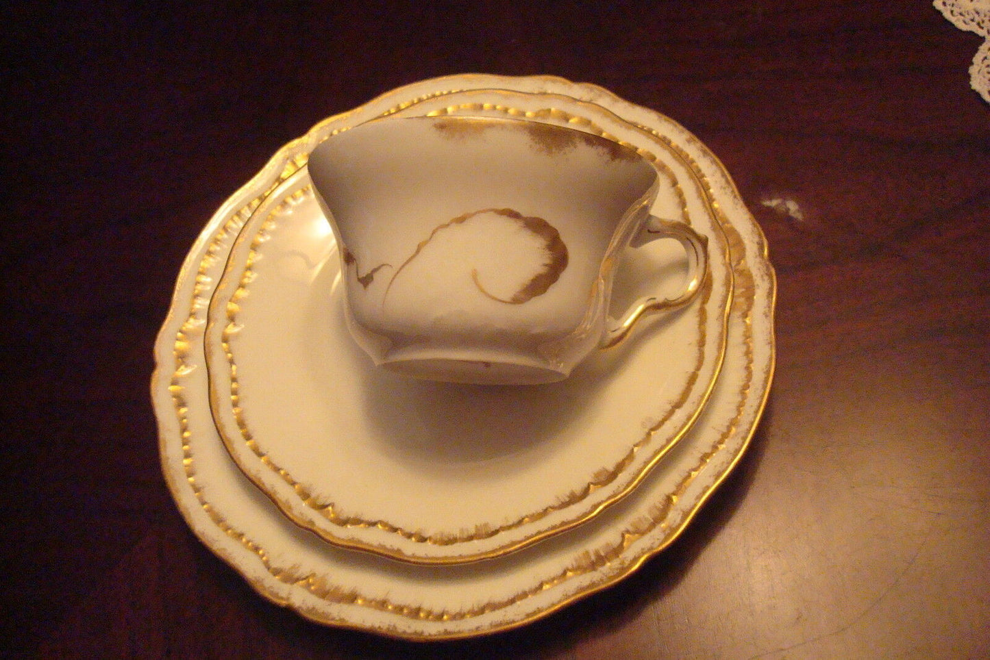 Theodore Haviland, Limoges, France TRIO, dessert plate, cup and saucer [92]