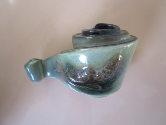 Pottery Ceramic Candle Holder 2 1/2 X 5" [*203e]
