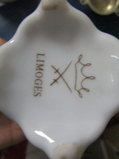 Limoges France Creamer And One Cup Coffee Egg Holder In Ray Streiner