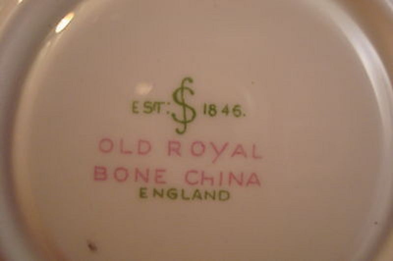 Old Royal Bone ENGLAND china cup and saucer pink wheat design [51]