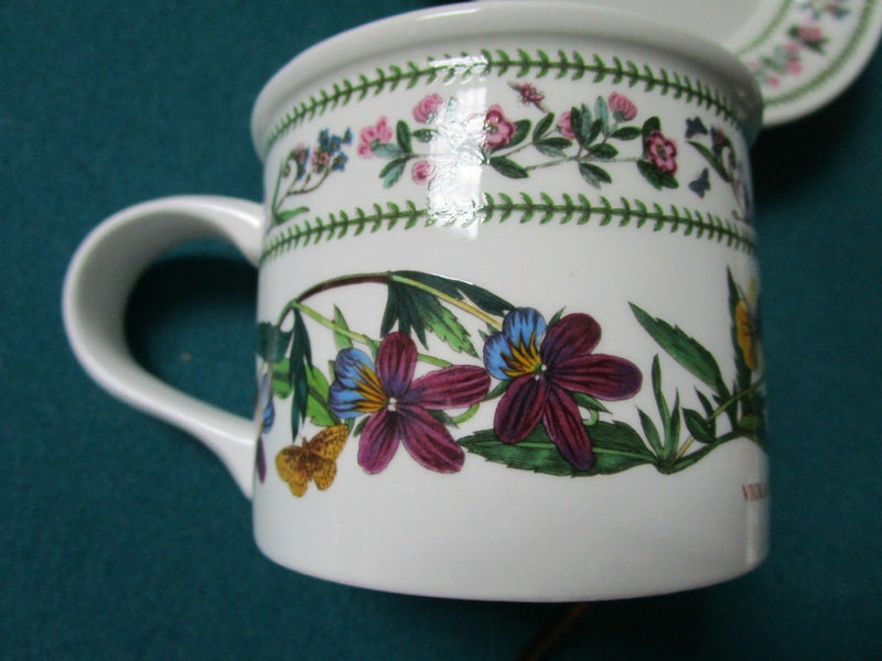 Portmeirion England Cup Saucer  Trio Botanical Flowers Herbs Pick1 [120b]