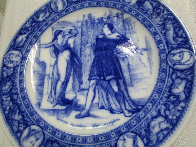 Antique 1885 Wedgwood Ivanhoe Blue Plates [bp35]